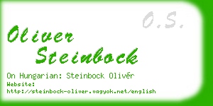 oliver steinbock business card
